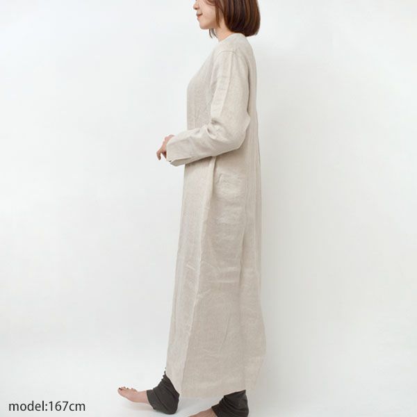 オーガニックコットン＆リネン ツイルワンピース