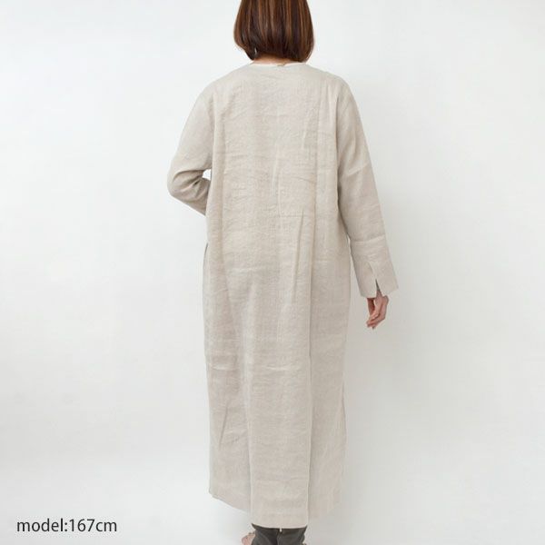 オーガニックコットン＆リネン ツイルワンピース