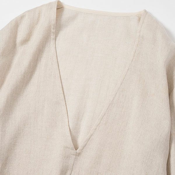 オーガニックコットン＆リネン ツイルワンピース
