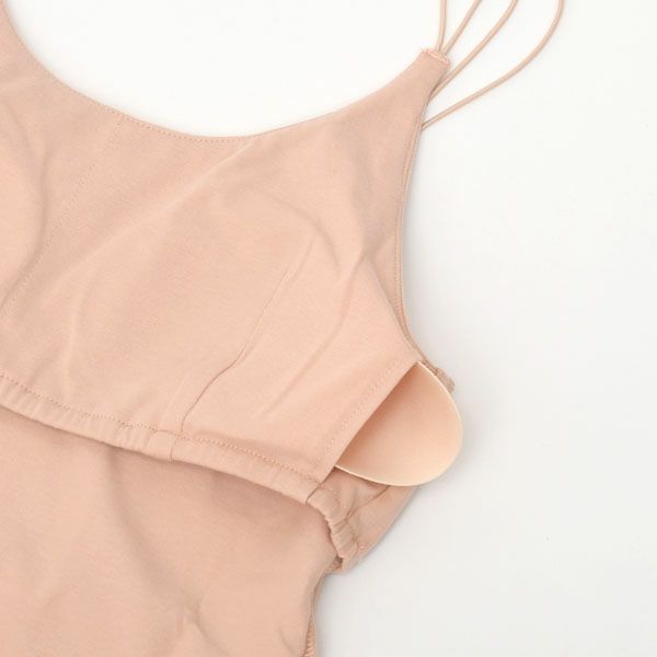 オーガニックコットン ジャスミン ストレッチカップ付きキャミ
