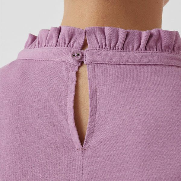 オーガニックコットン 天竺モックネックトップ