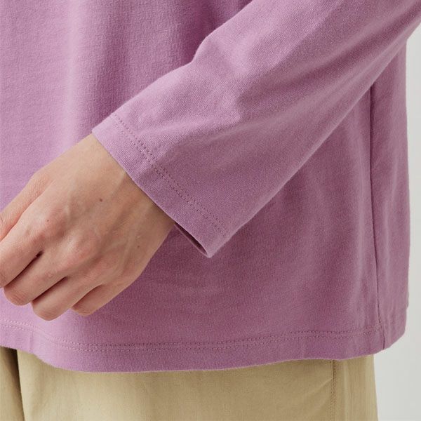 オーガニックコットン 天竺モックネックトップ