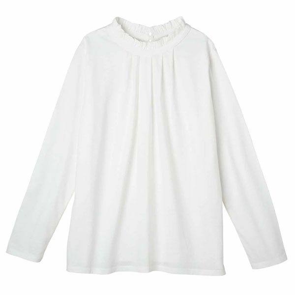 オーガニックコットン 天竺モックネックトップ