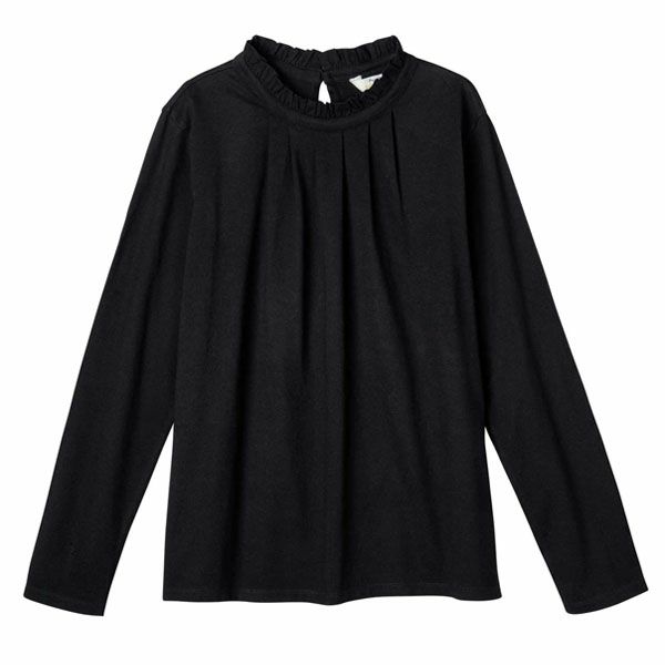 オーガニックコットン 天竺モックネックトップ