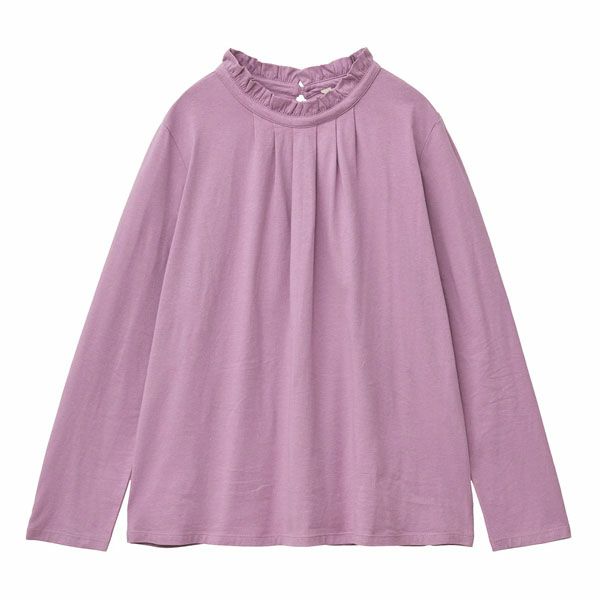 オーガニックコットン 天竺モックネックトップ