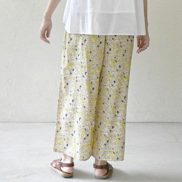 オーガニックコットン ボタニカルリラックスパンツ