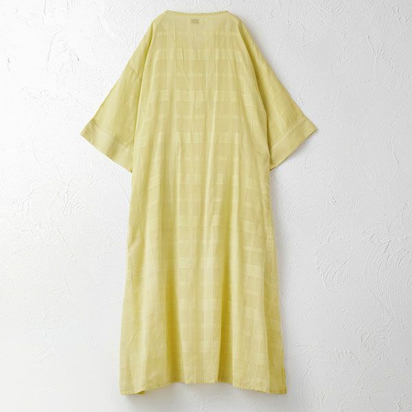 オーガニックコットン シアーチェックヒラリワンピース