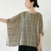 オーガニックコットン シアーチェックワイドトップス