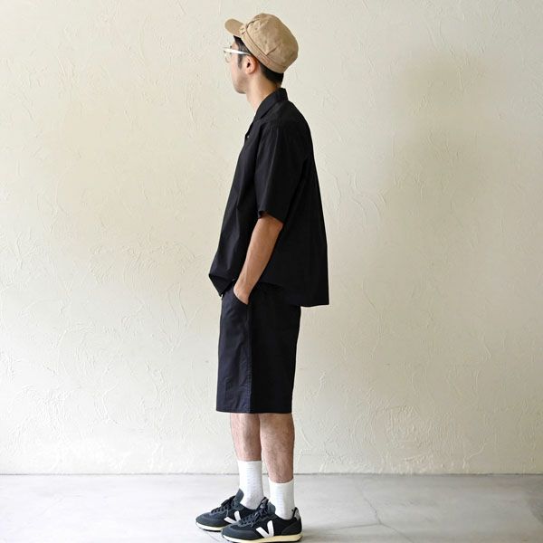 オーガニックコットン メンズ オープンカラーシャツ（半袖）