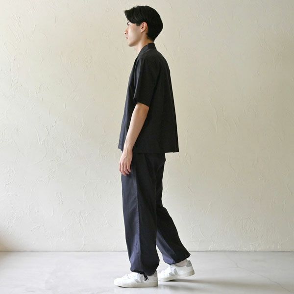 オーガニックコットン メンズ オープンカラーシャツ（半袖）