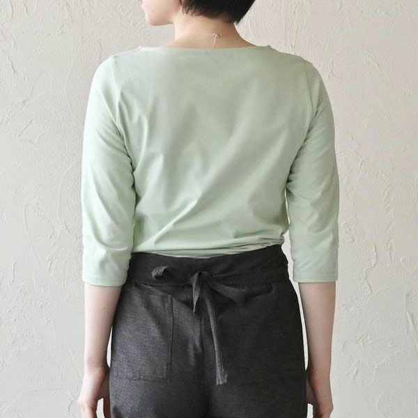 オーガニックコットン ボートネックトップ