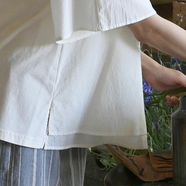 オーガニックコットン サークルヨークトップ