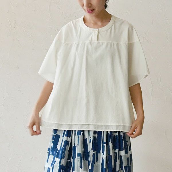オーガニックコットン サークルヨークトップ