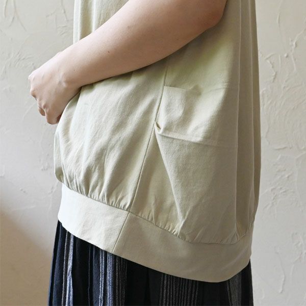 オーガニックコットン フレンチスリーブトップ