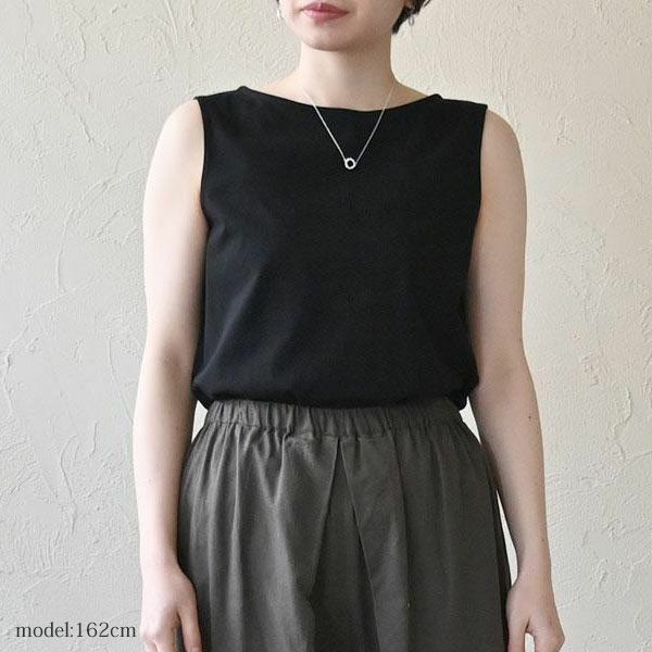 オーガニックコットン ノースリーブトップ