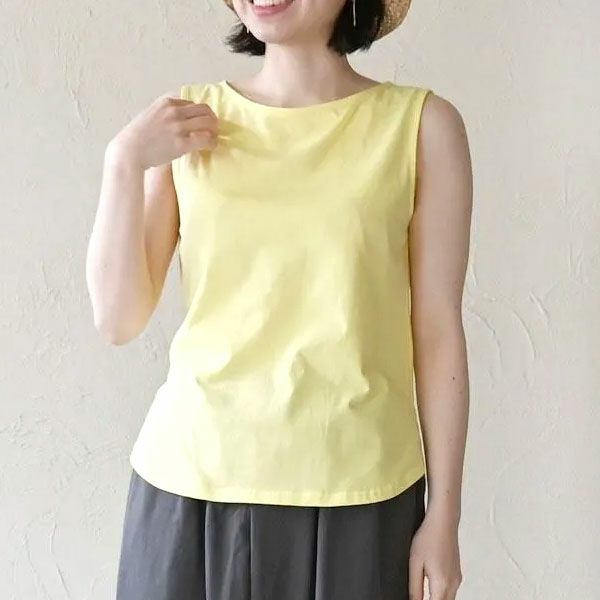 オーガニックコットン ノースリーブトップ