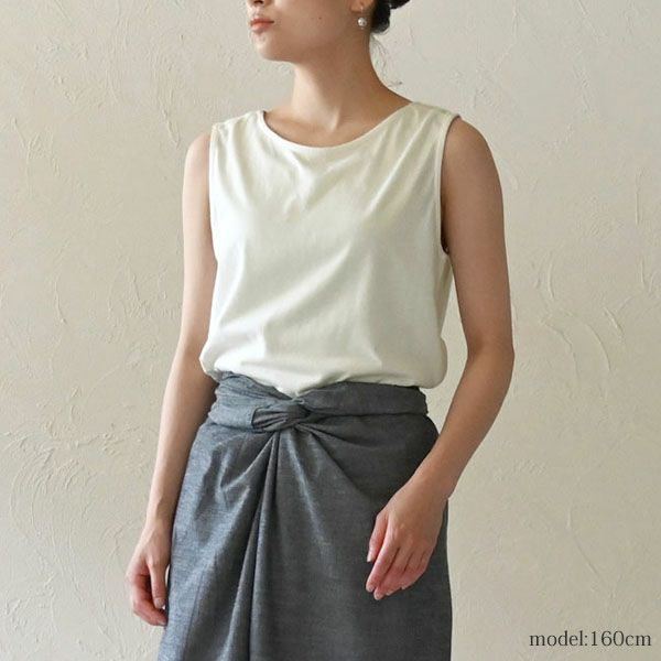 オーガニックコットン ノースリーブトップ