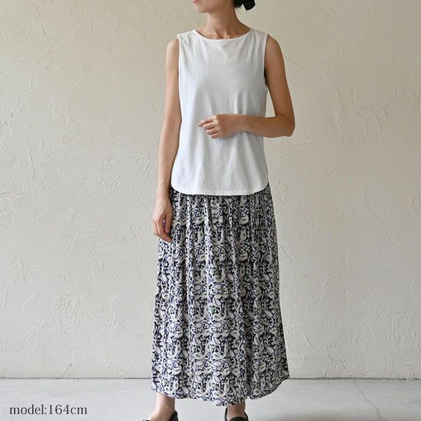 オーガニックコットン ノースリーブトップ