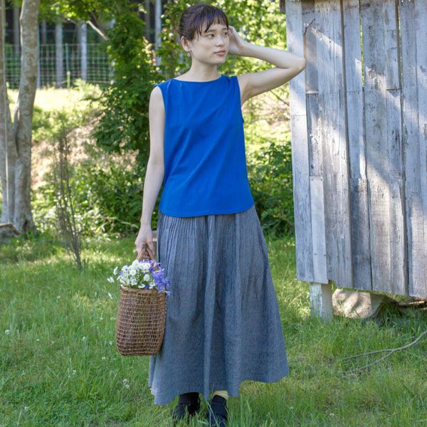 オーガニックコットン ノースリーブトップ