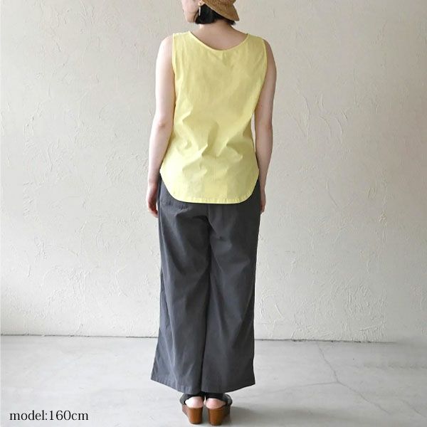 オーガニックコットン ノースリーブトップ