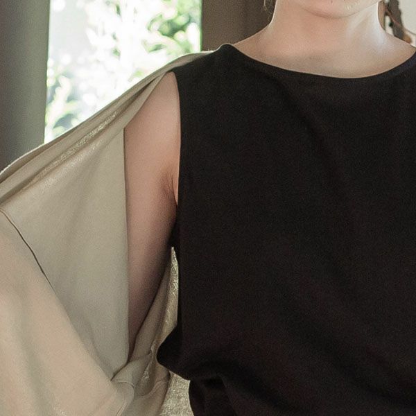 オーガニックコットン ノースリーブトップ