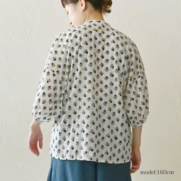 オーガニックコットン ホーリーフラワーバルーンシャツ