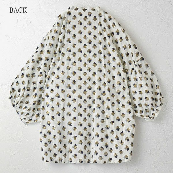 オーガニックコットン ホーリーフラワーバルーンシャツ