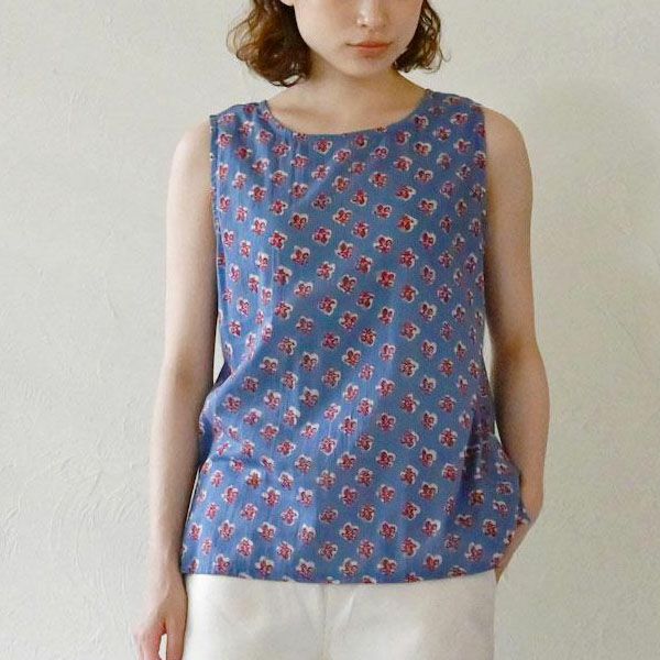 オーガニックコットン ホーリーフラワー2WAYノースリトップ