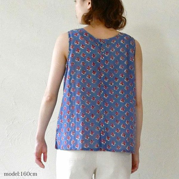 オーガニックコットン ホーリーフラワー2WAYノースリトップ