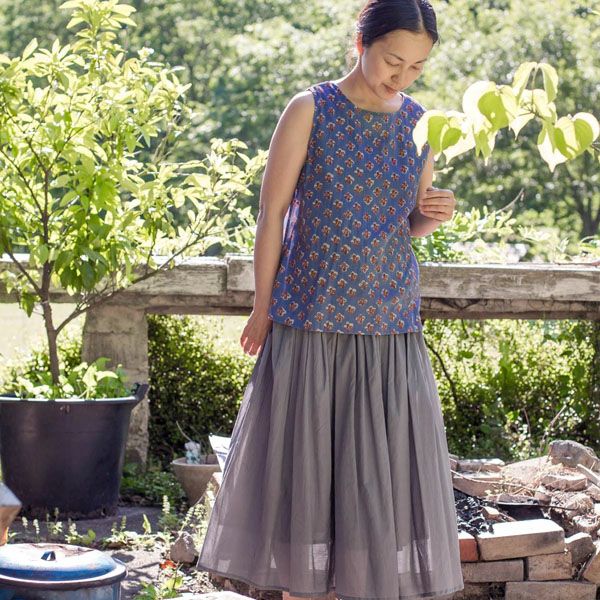 オーガニックコットン ホーリーフラワー2WAYノースリトップ