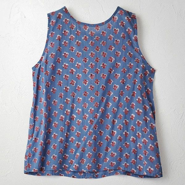 オーガニックコットン ホーリーフラワー2WAYノースリトップ