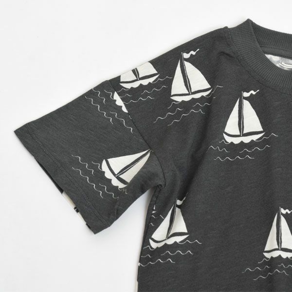 オーガニックコットン キッズTシャツSailing boats