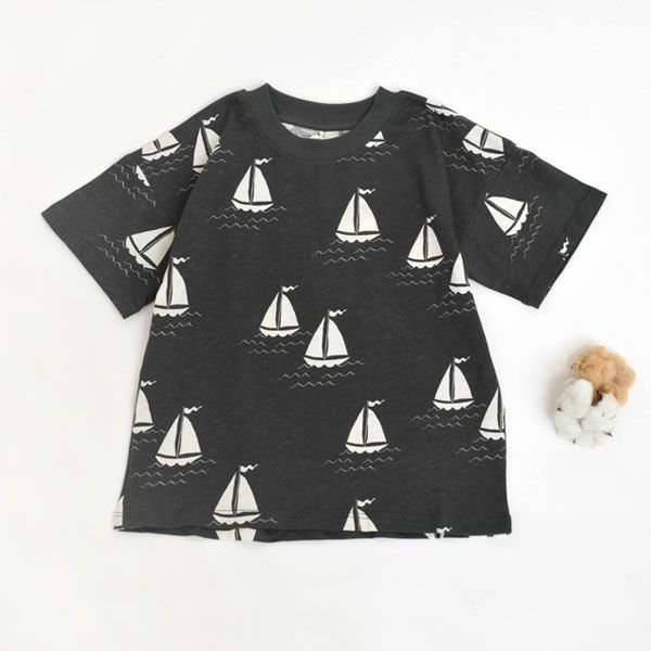 オーガニックコットン キッズTシャツSailing boats