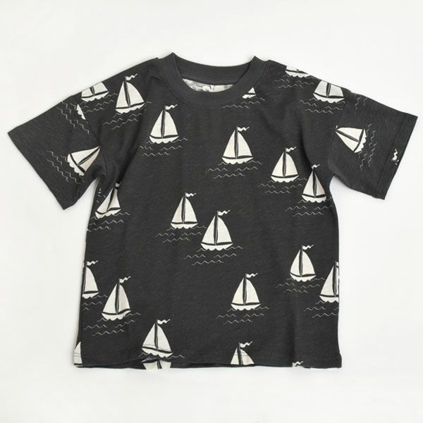 オーガニックコットン キッズTシャツSailing boats