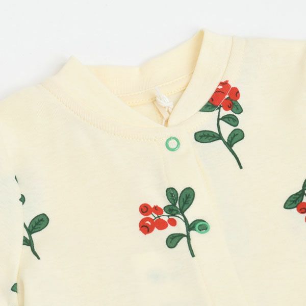 オーガニックコットン ベビー半袖ロンパース Lingonberries