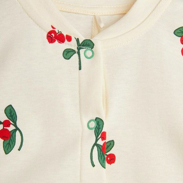 オーガニックコットン ベビー半袖ロンパース Lingonberries