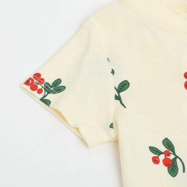 オーガニックコットン ベビー半袖ロンパース Lingonberries