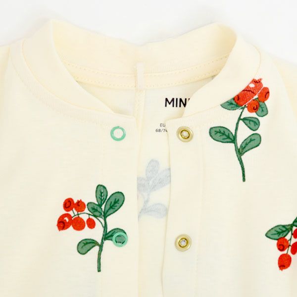 オーガニックコットン ベビー半袖ロンパース Lingonberries