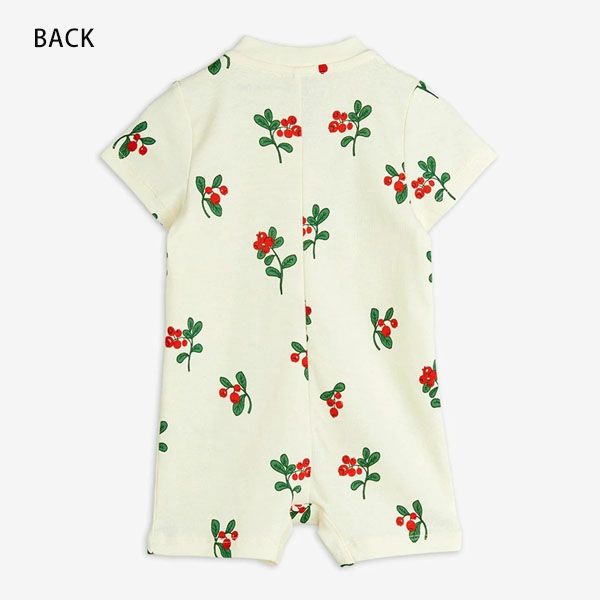オーガニックコットン ベビー半袖ロンパース Lingonberries