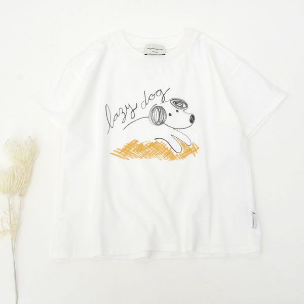 オーガニックコットン キッズ Tシャツ Lazy dog