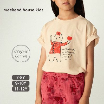 オーガニックコットン キッズ Tシャツ Red cat