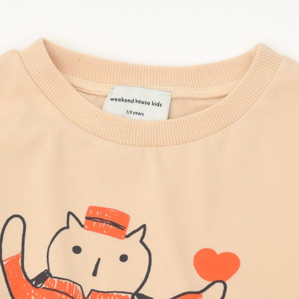 オーガニックコットン キッズ Tシャツ Red cat
