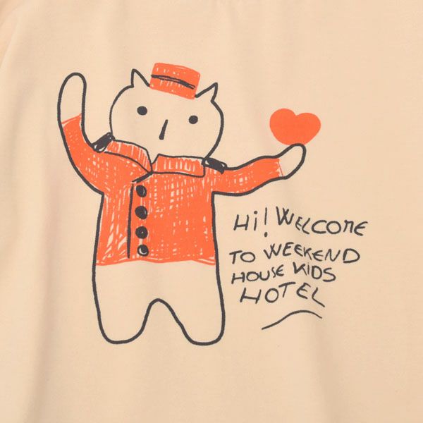 オーガニックコットン キッズ Tシャツ Red cat