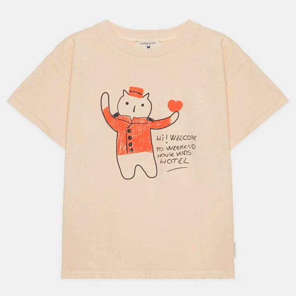 オーガニックコットン キッズ Tシャツ Red cat