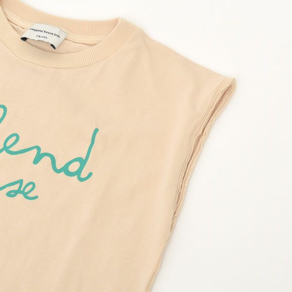 オーガニックコットン キッズ ノースリーブTシャツ Weekend logo