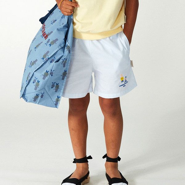 オーガニックコットン キッズ バミューダパンツ Checks