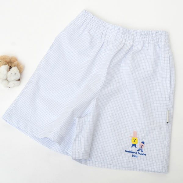 オーガニックコットン キッズ バミューダパンツ Checks