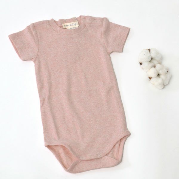 オーガニックコットン ベビーフライスボディスーツ（半袖）