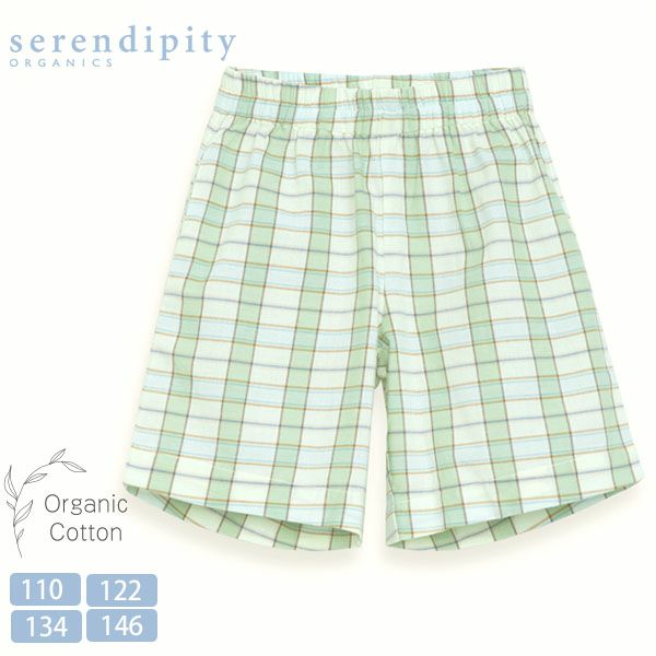 オーガニックコットン キッズ ハーフパンツ（薄手チェック）