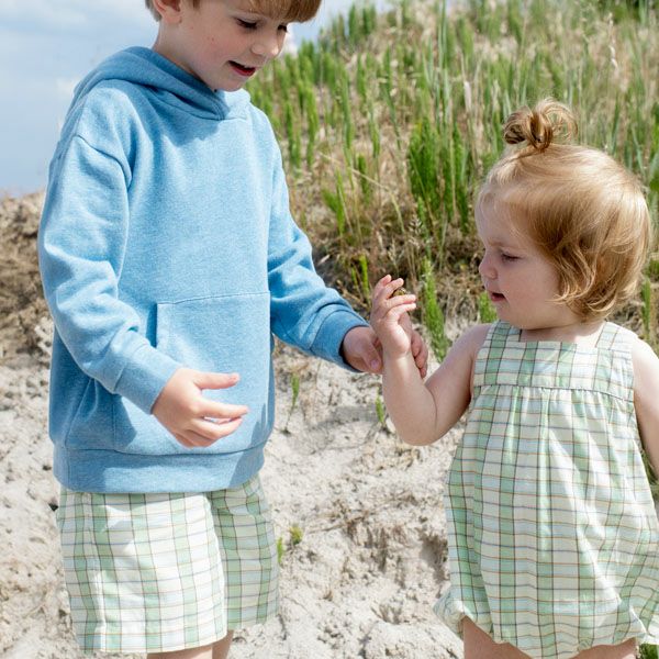 オーガニックコットン キッズ ハーフパンツ（薄手チェック）